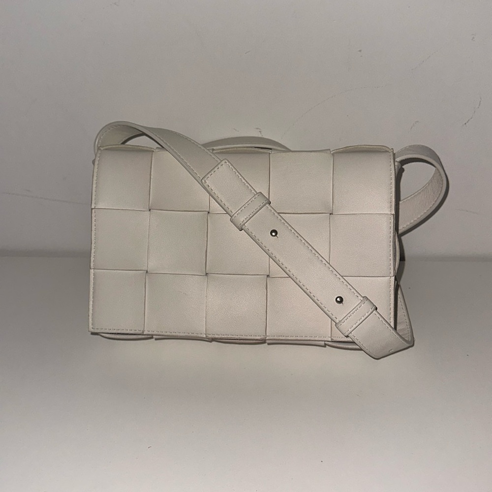 White bottega Veneta cassette bag!